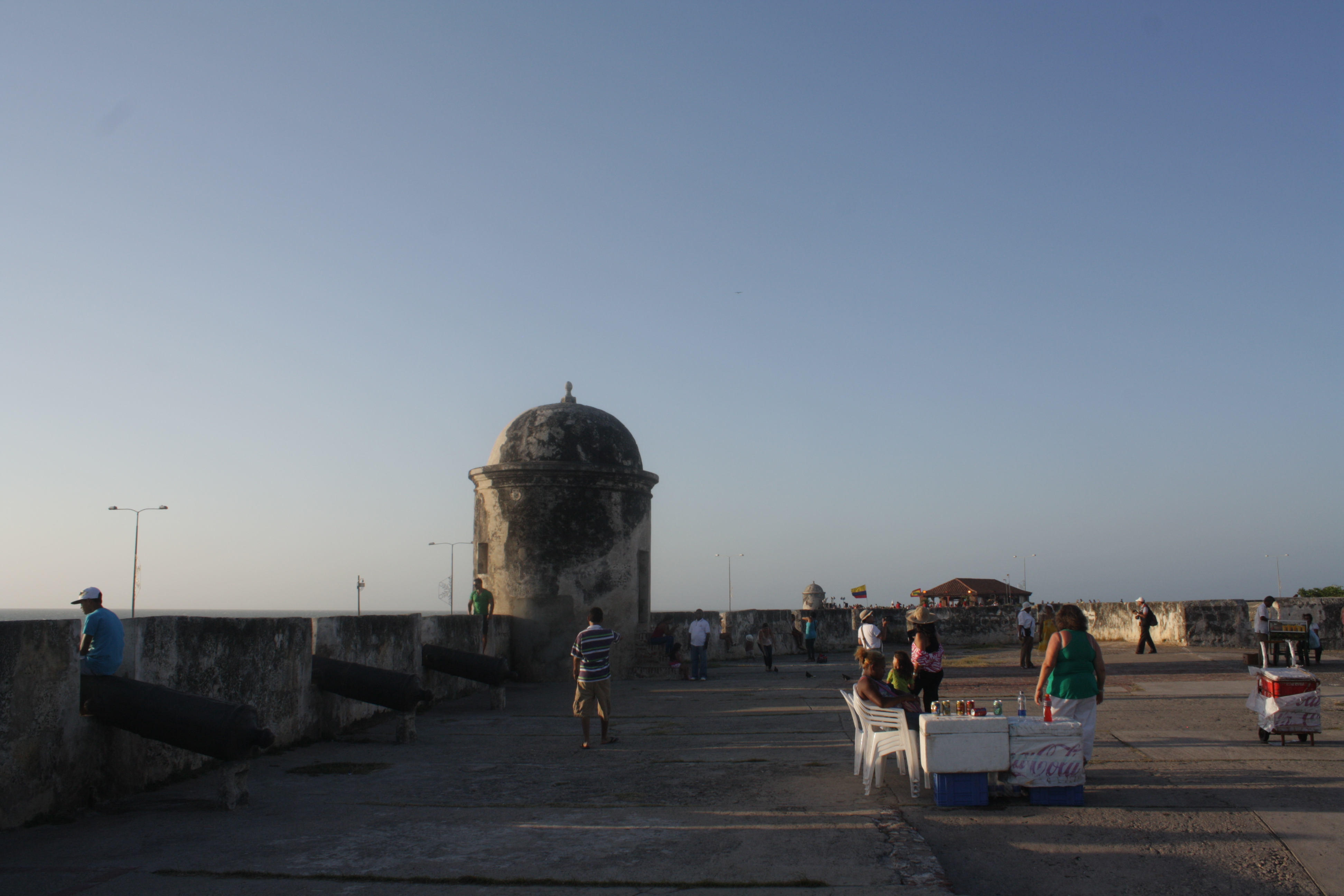 Old walls that used to protect Cartagena from pirates and attacks 