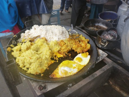 Ecuador street breakfast