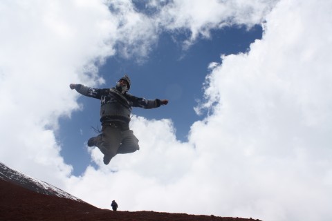 Me jumping for joy on Cotopaxi