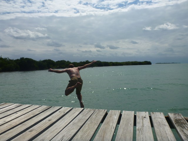 Sometimes you have to just take a leap of faith in life - Me In Caye Caulker Belize