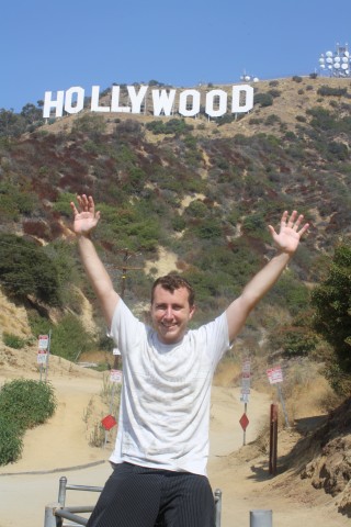Me Visiting hollywood sign on my first backpacking adventure in Los Angeles in September last year