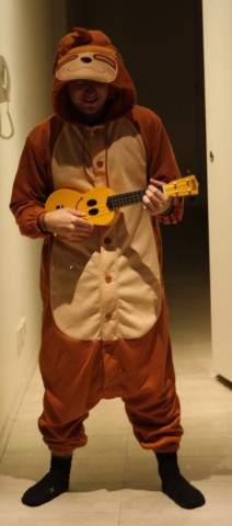 Still sad that I couldn't fit my sloth Onesie and Ukulele in my pack :(