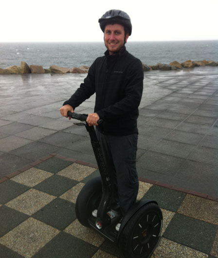 Riding a segway like a super villain in Galway Ireland