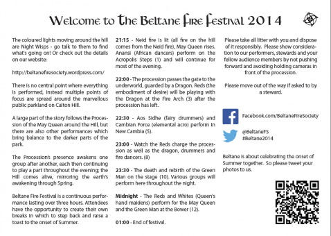 Beltane Festival Flyer